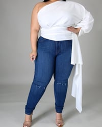 White One Sleeve Top