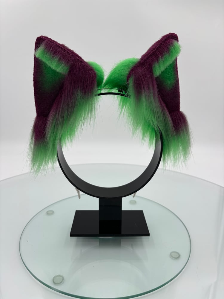 Image of Green & Hot Pink Cat Ears
