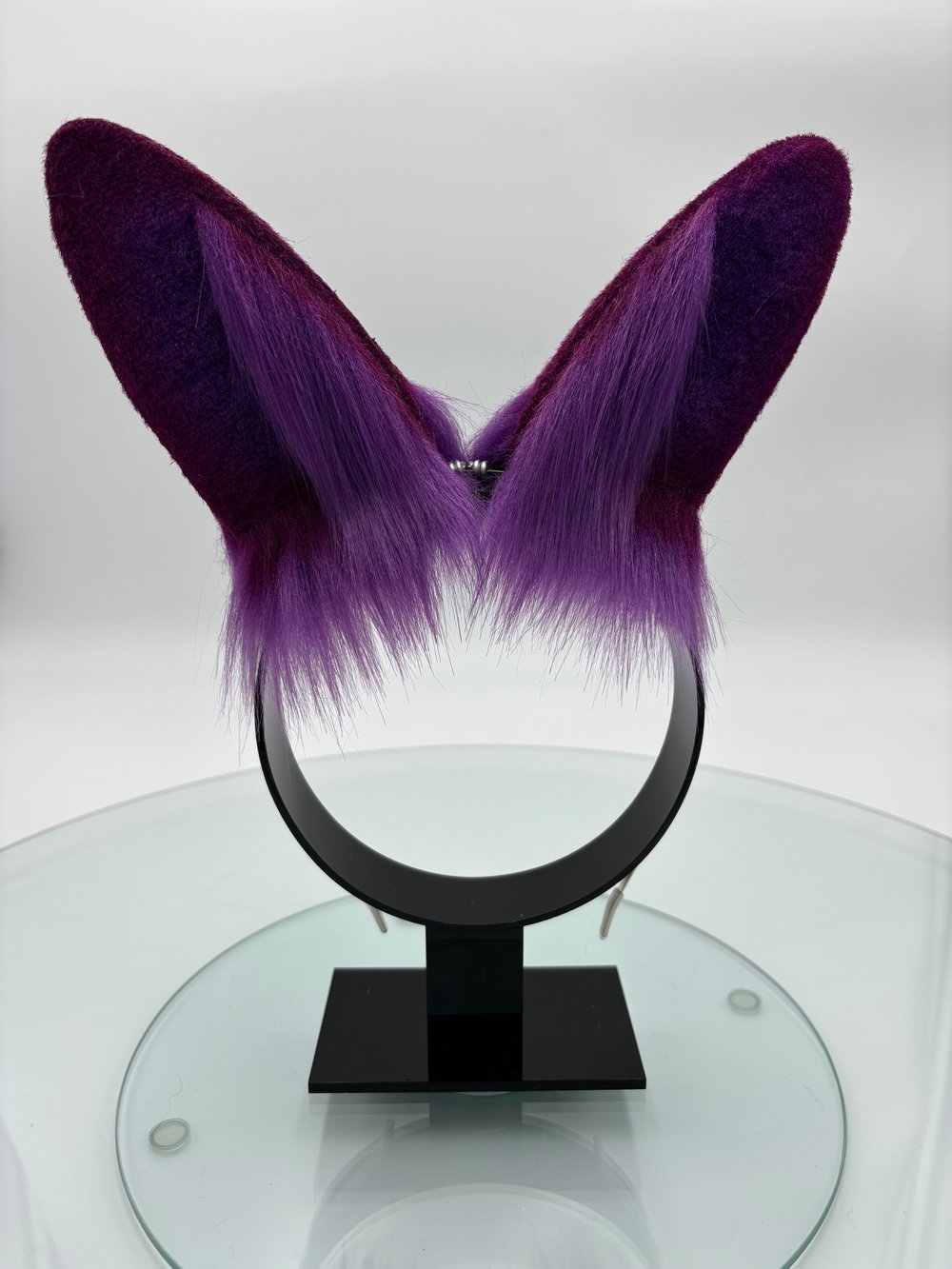 Image of Purple & Hot Pink Mini Bun Ears 