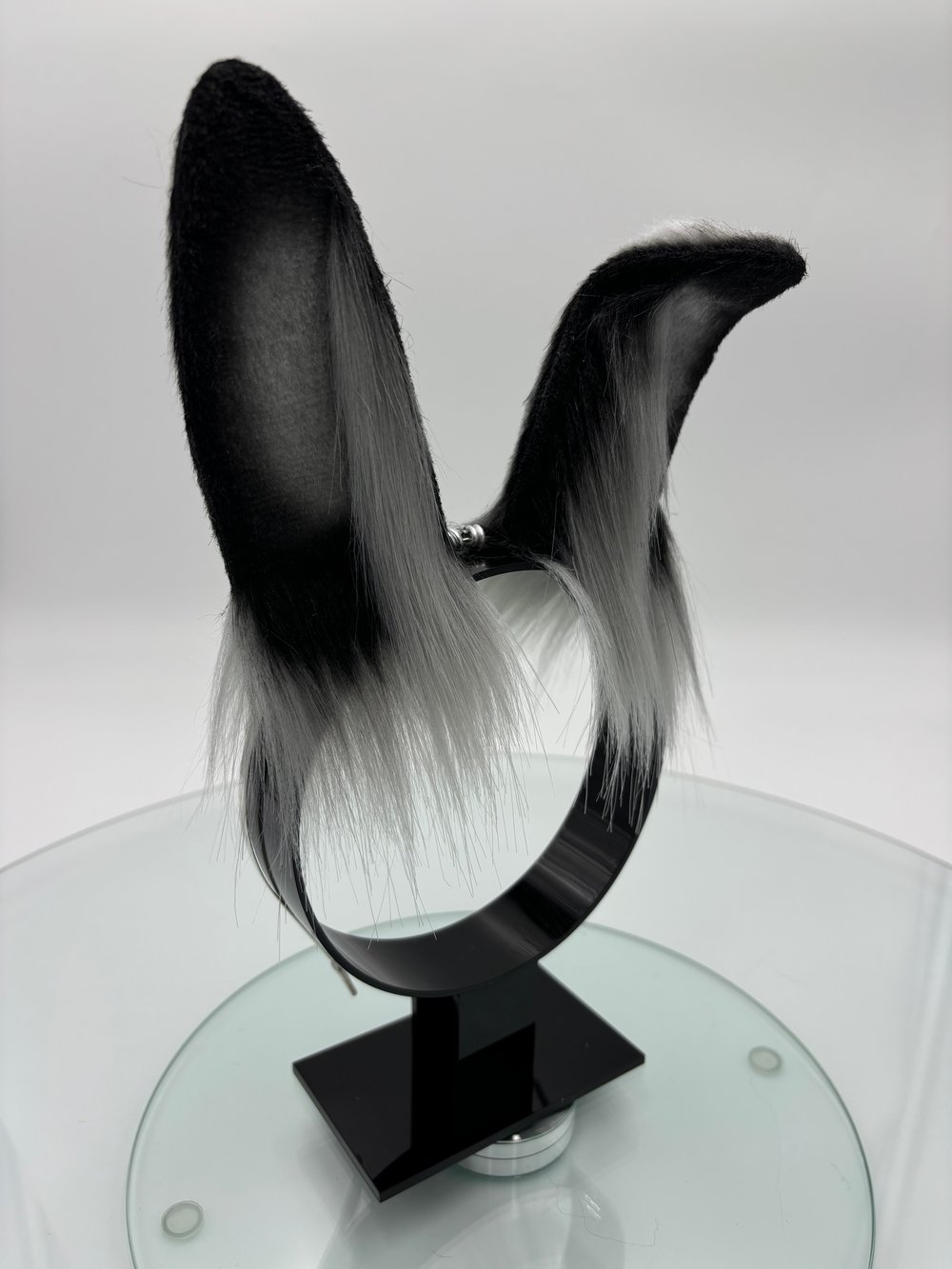 Image of Silver & Black Mini Bun Ears
