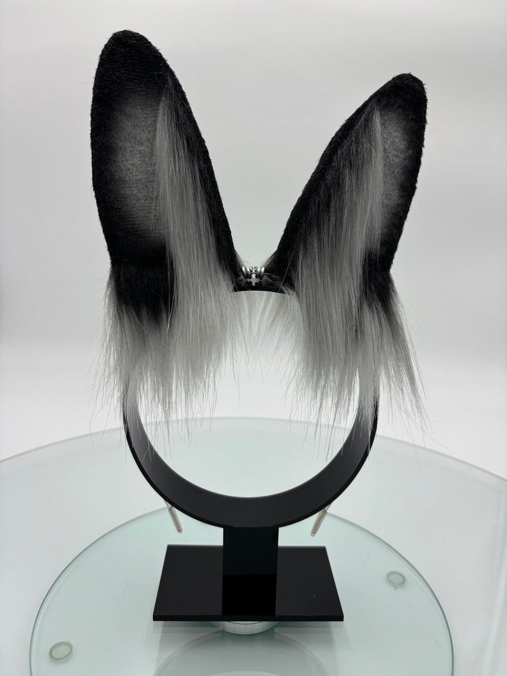 Image of Silver & Black Mini Bun Ears
