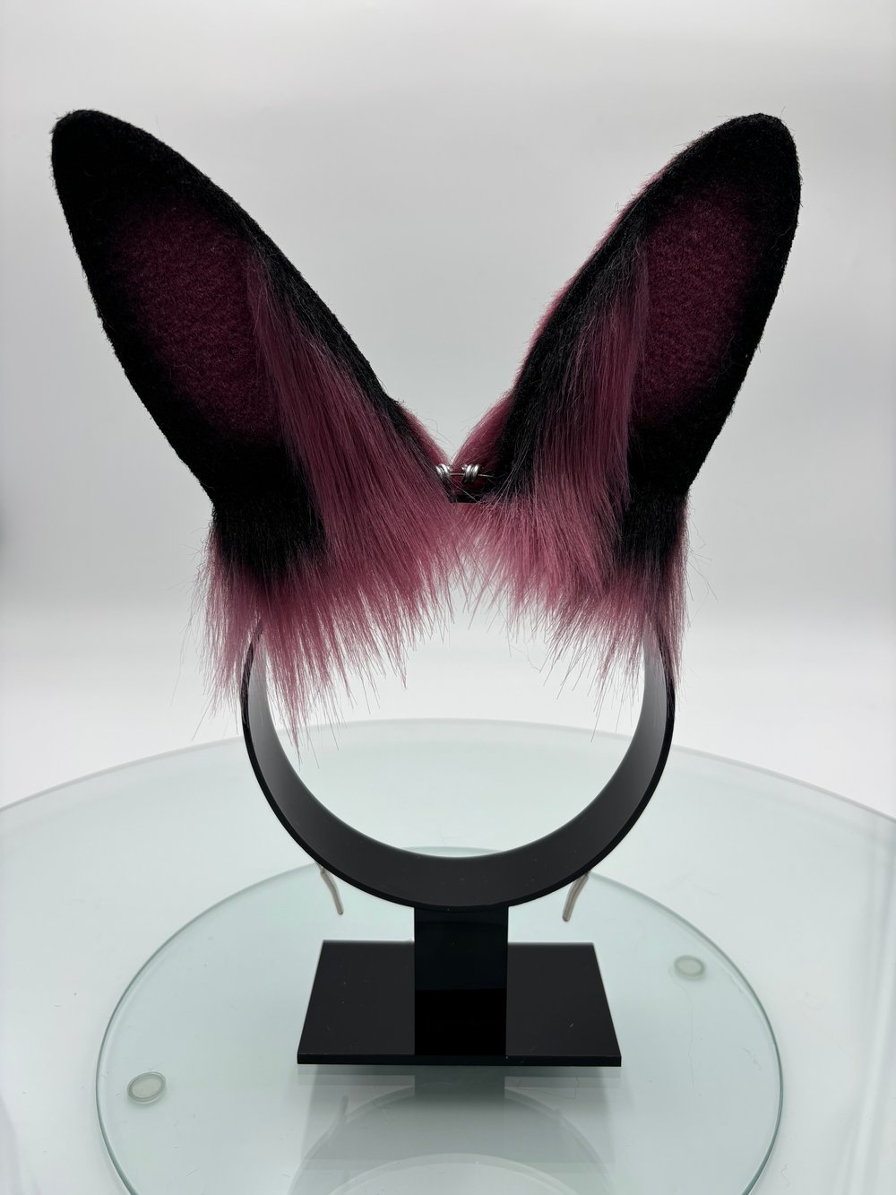 Image of Plum Red & Black Mini Bun Ears