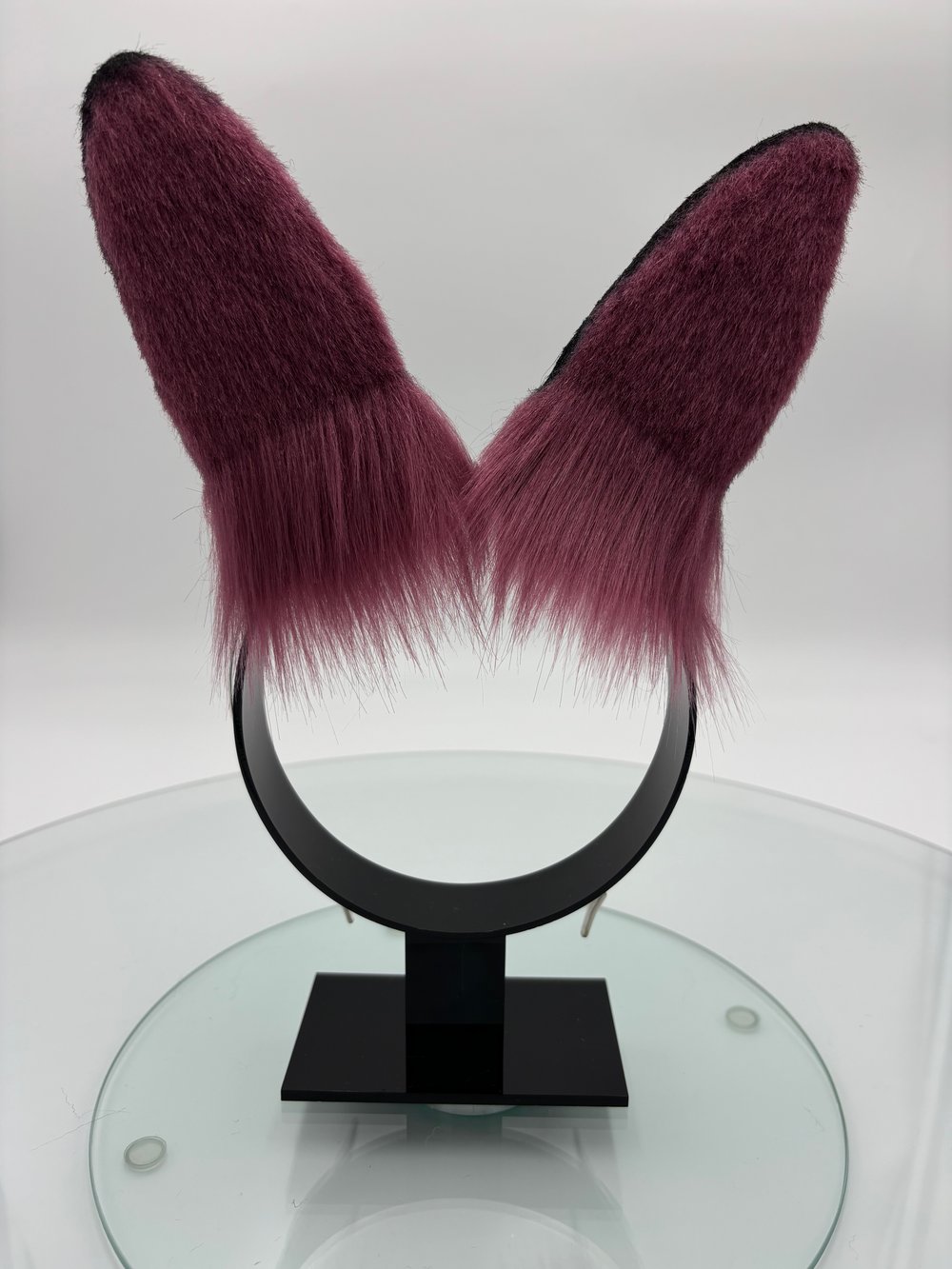 Image of Plum Red & Black Mini Bun Ears