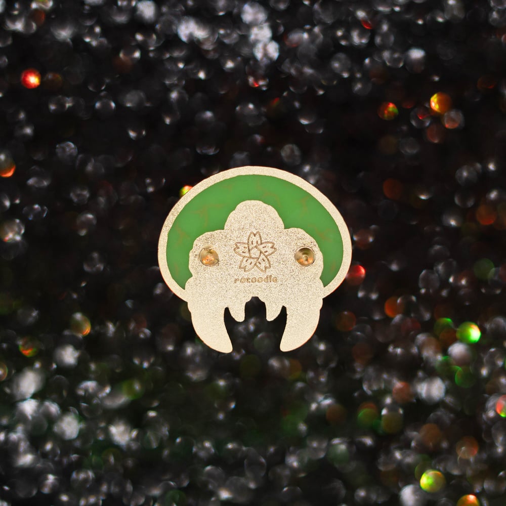 Green Baby Parasite Alien Translucent Enamel Pin