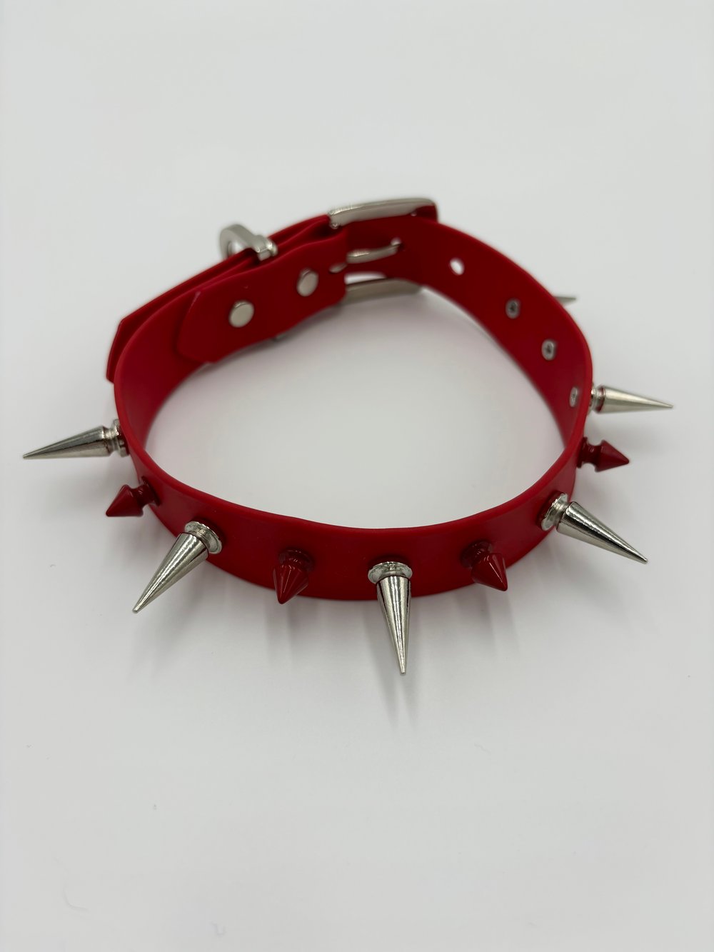 Image of Red Spiked Collar