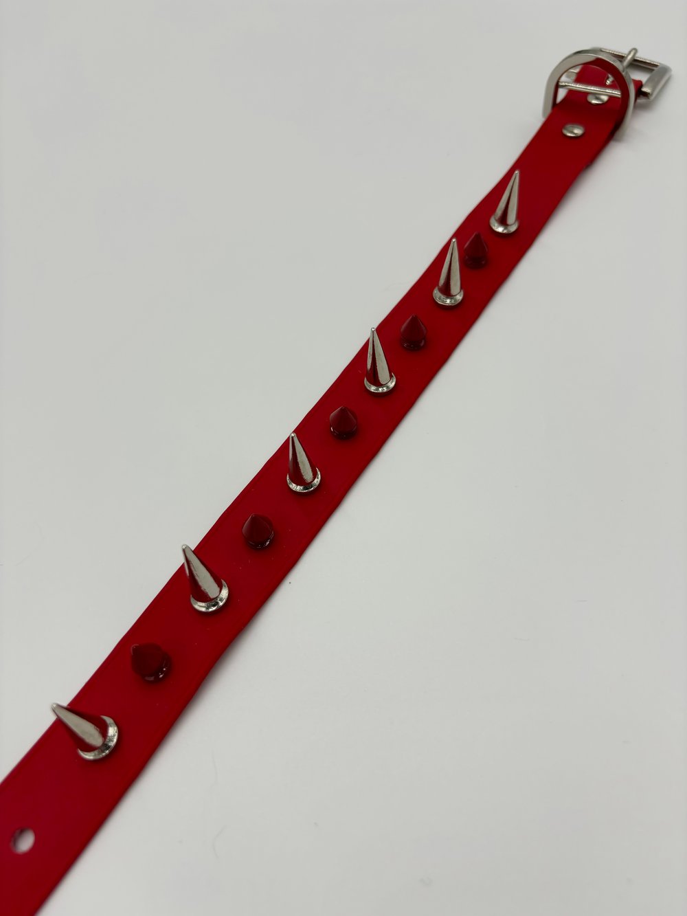 Image of Red Spiked Collar