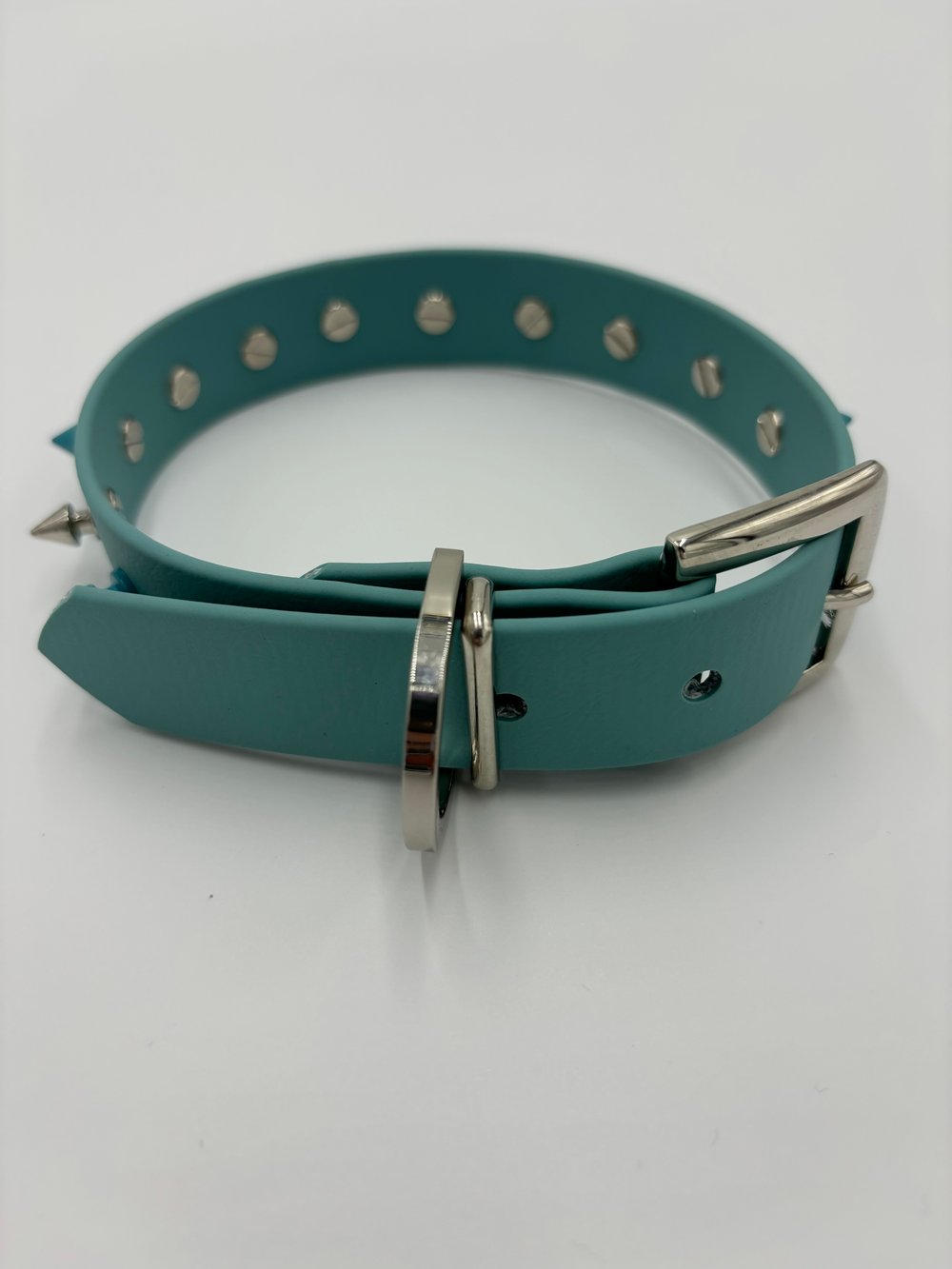 Image of Powder Blue Spiked Collar