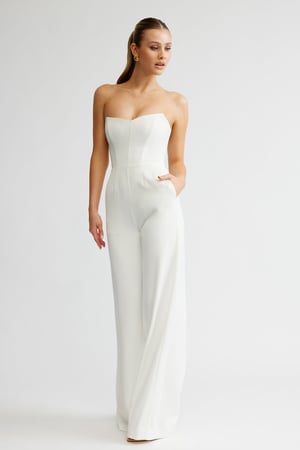 Image of Zale Jumpsuit. White. By Lexi Clothing Australia