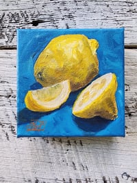 Image 2 of Three Lemons -Original Acrylic Painting 