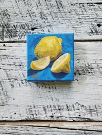 Image 4 of Three Lemons -Original Acrylic Painting 