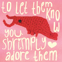 mr. lover the little red shrimp - crochet plush