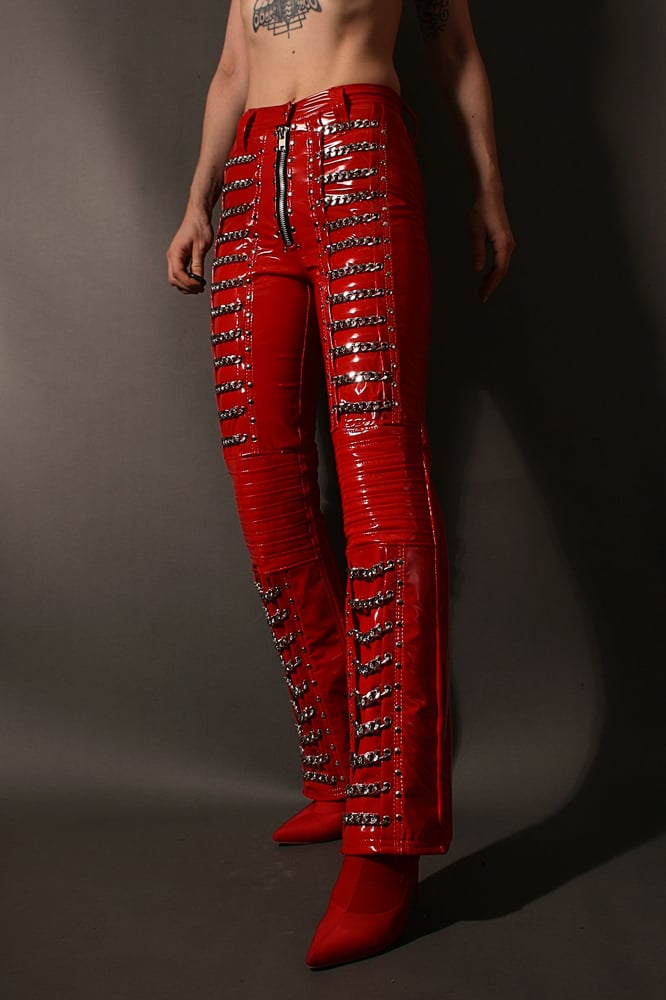 Image of RED INDUSTRIAL GIRL PANTS