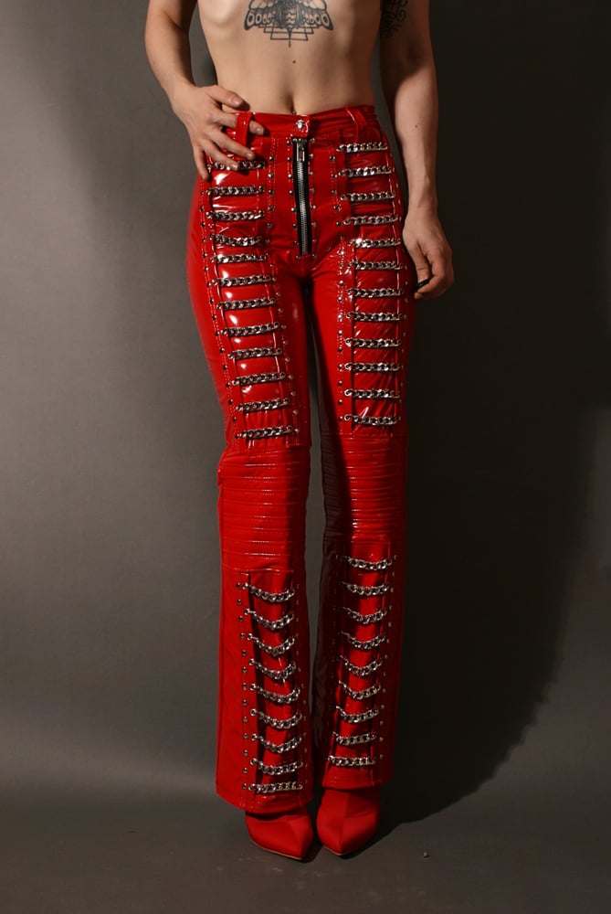 Image of RED INDUSTRIAL GIRL PANTS