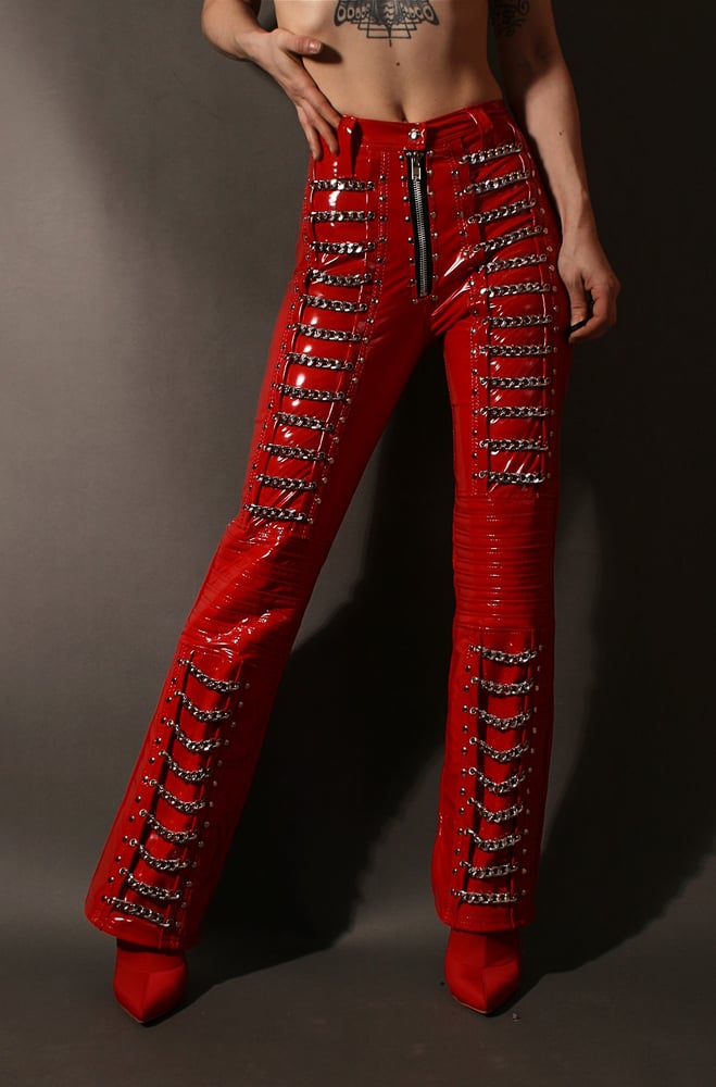 Image of RED INDUSTRIAL GIRL PANTS