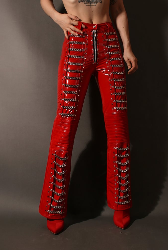 Image of RED INDUSTRIAL GIRL PANTS