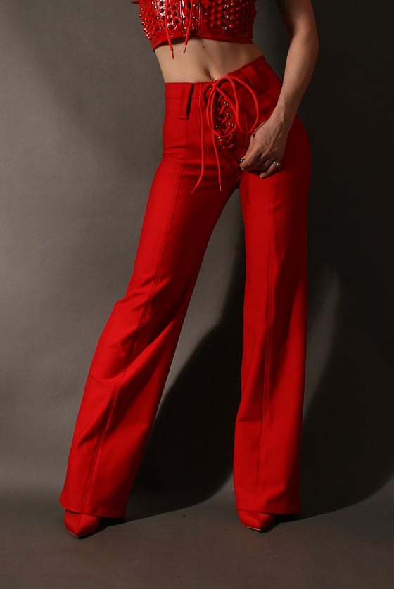 Image of RED DEVIL PALAZZO PANTS