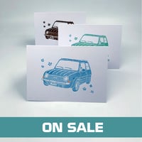 Image 1 of Hand-printed JDM Pao Greetings Cards, designed by Inkymole
