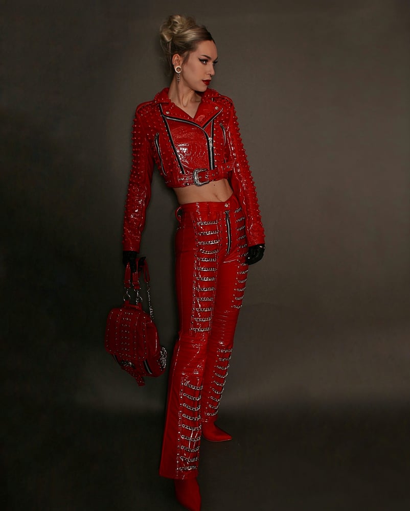 Image of RED DEVIL MOTORCYCLE JACKET