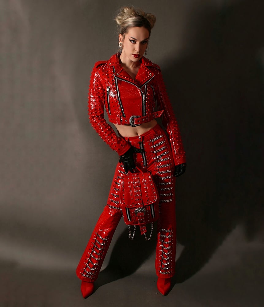 Image of RED DEVIL MOTORCYCLE JACKET