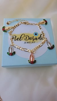 Three Tone  Virgen Maria Anklets 
