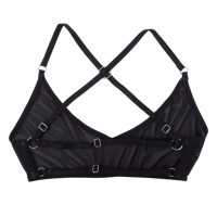 Image 2 of Black Mesh Bralette (Silver)