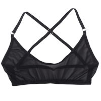 Image 1 of Black Mesh Bralette (Silver)