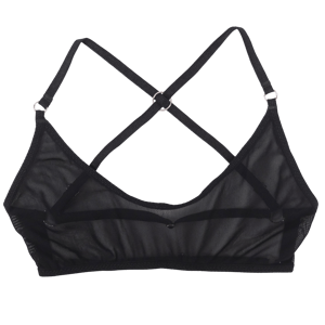 Black Mesh Bralette (Silver)