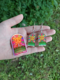 Image 1 of The Sun (Earrings and sticker)