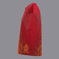 Image 5 of Maktown Red/ Yellow Faded Tribal Drifit Shirt