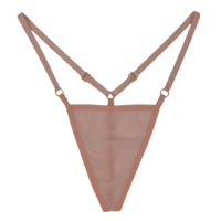 Image 1 of Peach Mesh G-String