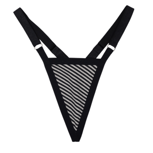 Upcycled Striped Jersey G-String