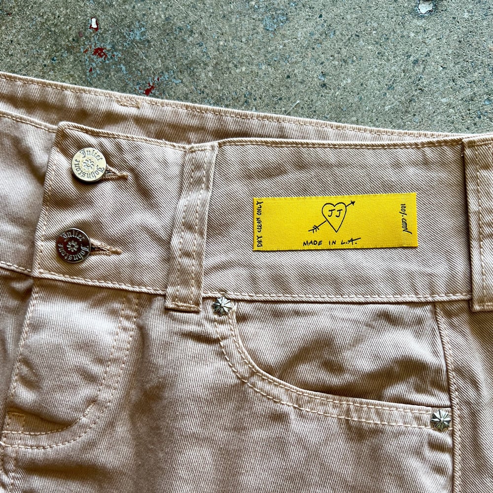 Image of JULIET JOHNSTONE HAND PAINTED BUTTERFLY LOW RISE SKIRT