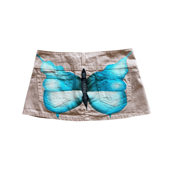 Image of JULIET JOHNSTONE HAND PAINTED BUTTERFLY LOW RISE SKIRT