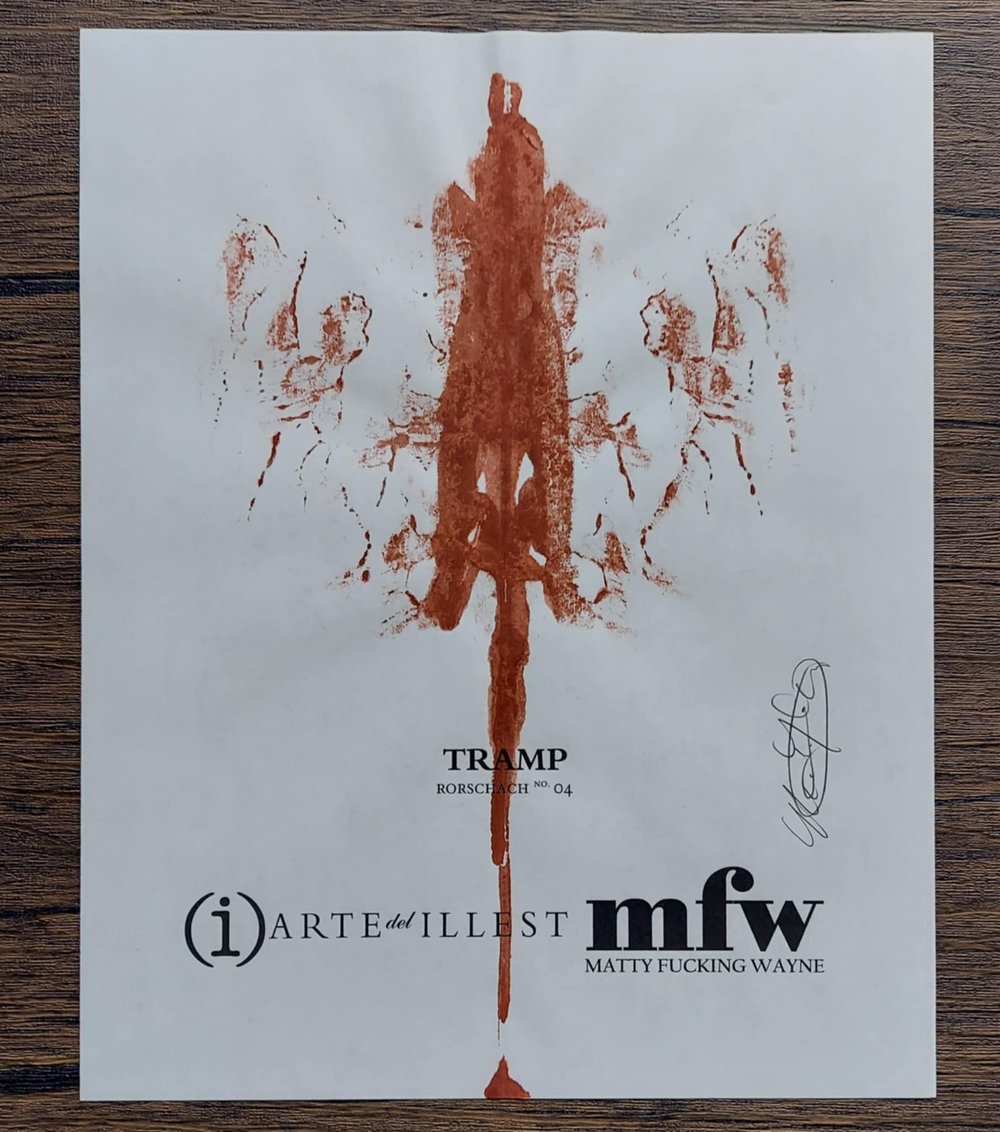 Human Blood Rorschach Art by Matty Fucking Wayne