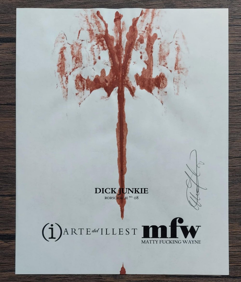 Human Blood Rorschach Art by Matty Fucking Wayne