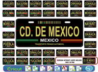 Image 6 of Custom Decorative License Plate 2 Pack(U.S.A and Mexcian States) - Not Intended for Official Use