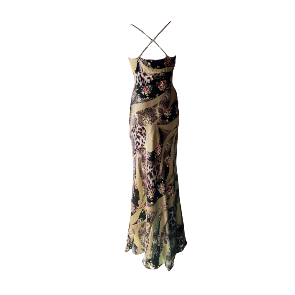 Image of EMBELLISHED PRINTED SILK DRESS