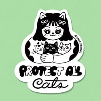 Image 1 of Protect All Cats Sticker