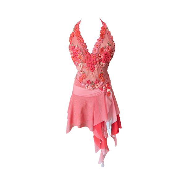 Image of EMA SAVAHL COUTURE FLORAL HALTER SET - ✽ FOR RENT ONLY ✽