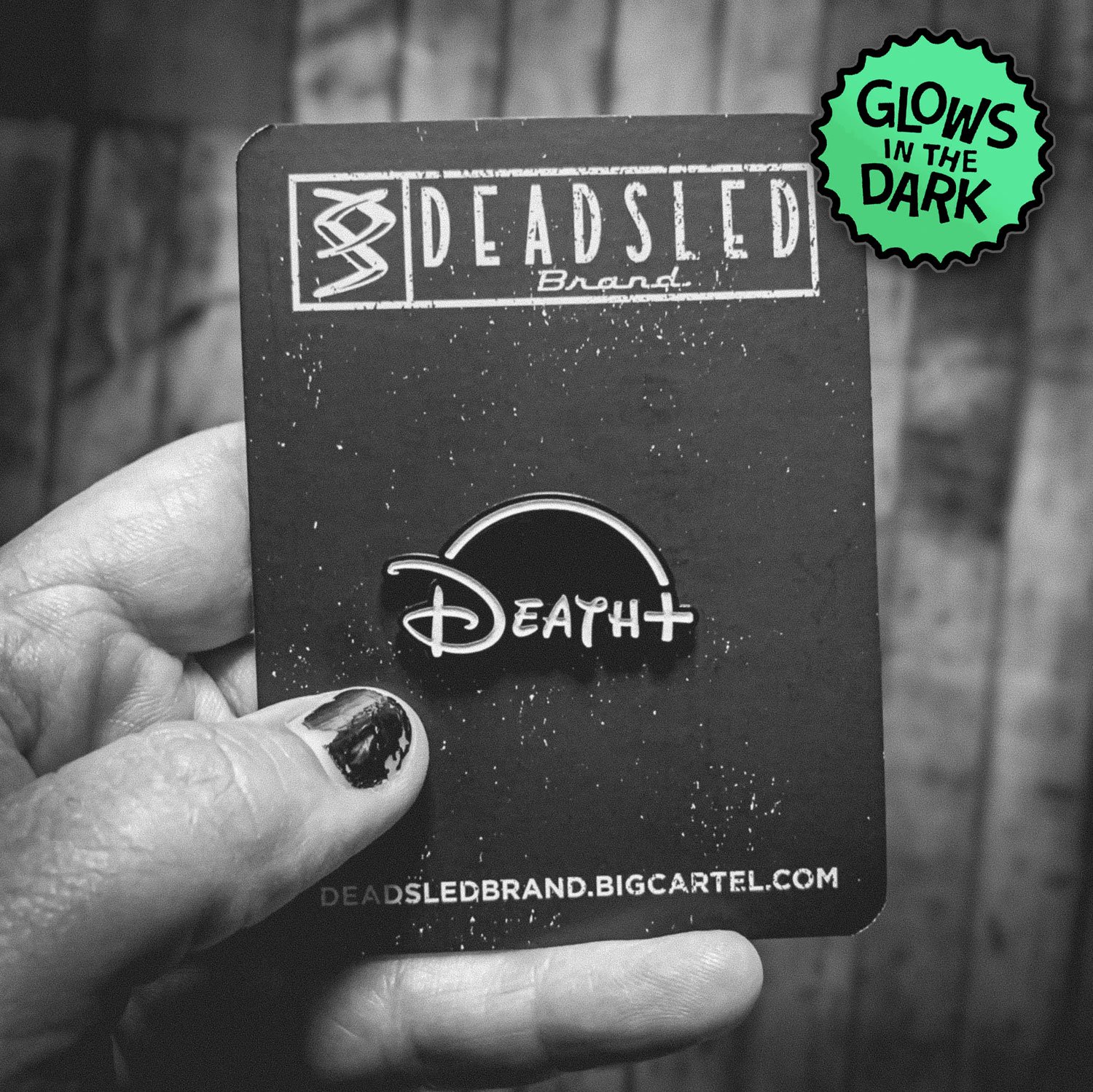 Death+ 1.5-Inch Lapel Pin | deadsledbrand