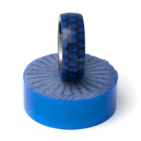 Image 7 of 3D Printed Honeycomb Ring Blanks! Pressure cast with Alumilite resin and colorful pigments.