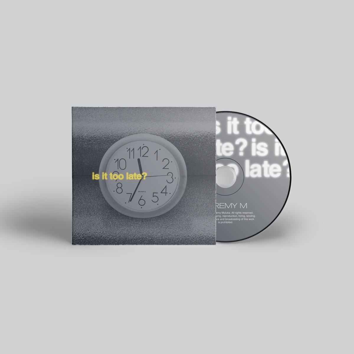 Image of is it too late? CD