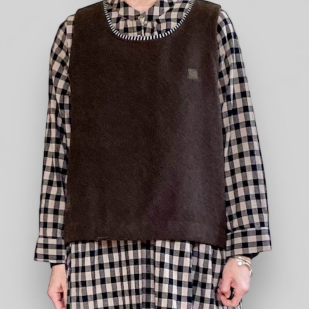 Image of Chocolate patch Vest - wool