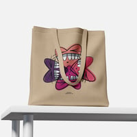 Image 2 of 4 Hearts Tote Bag - Bubble Gum 