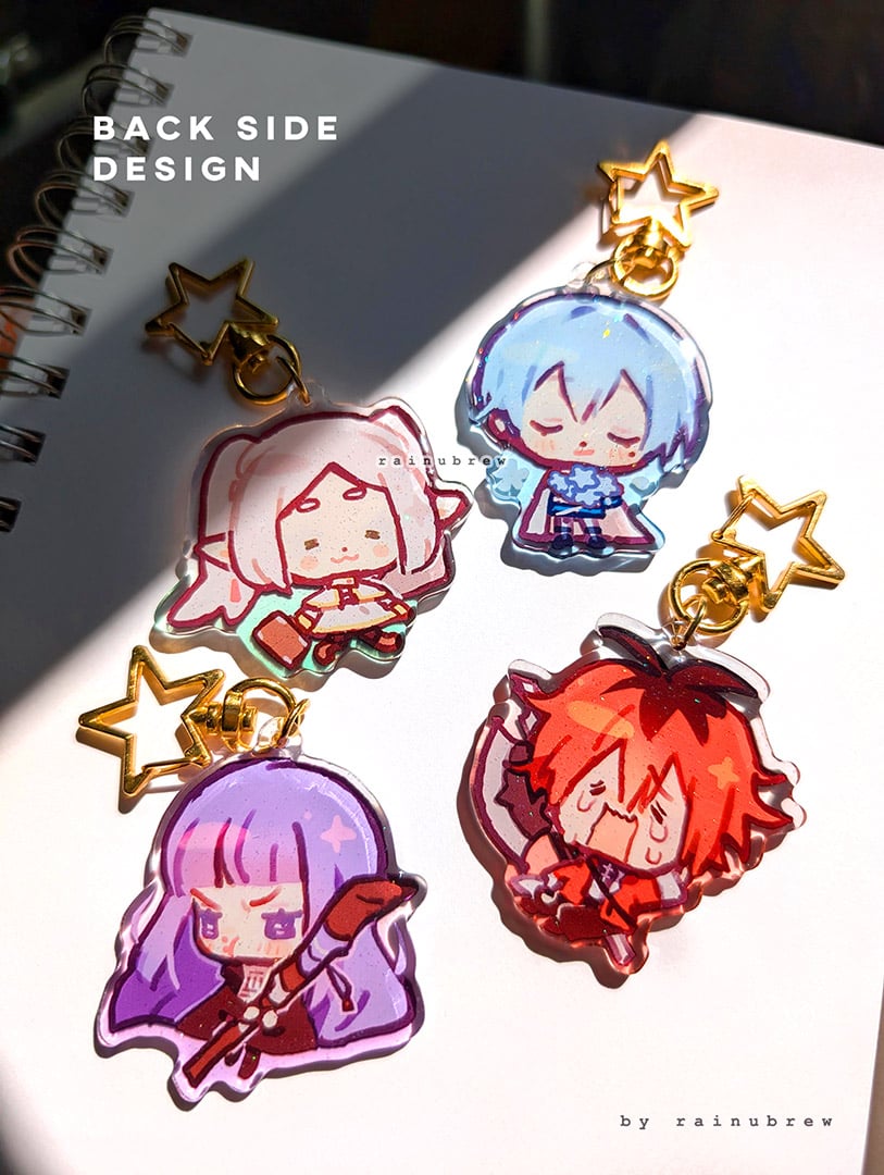 Image of Frieren | 2 inch charms, 4x6" Vinyl Sticker sheet