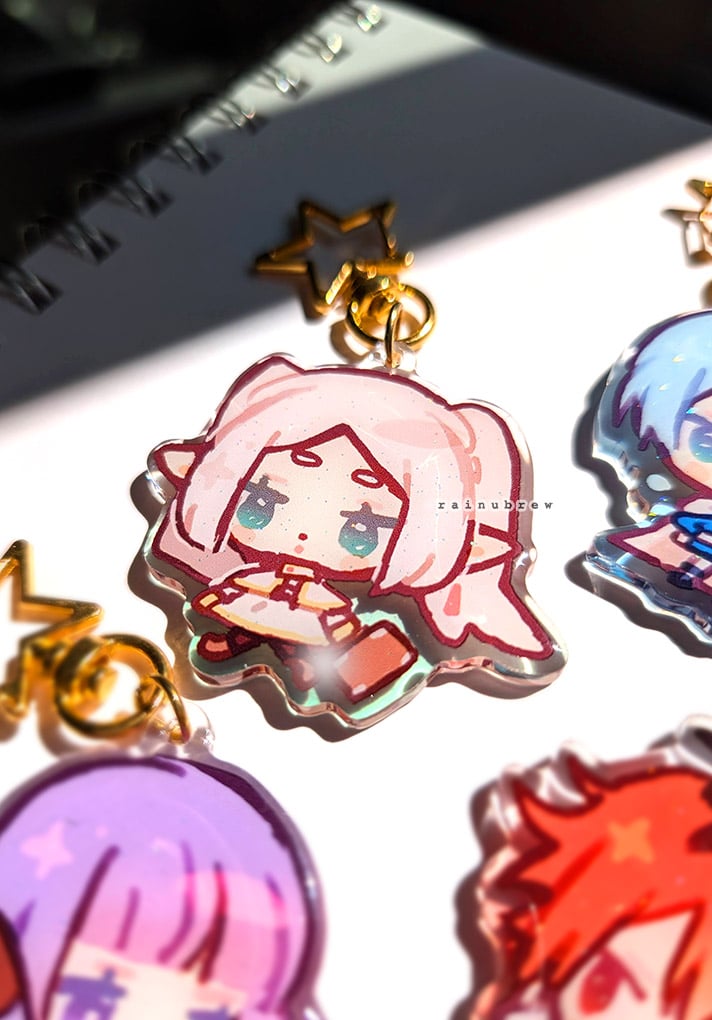 Image of Frieren | 2 inch charms, 4x6" Vinyl Sticker sheet