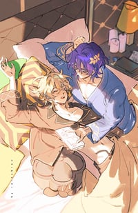 Image 1 of Pajamas Aventurine x Dr. Ratio [HSR] | 4"x6", 11"x17" Foil print