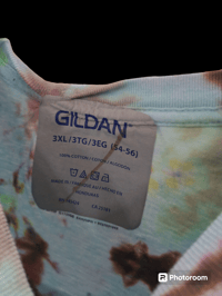 Image 2 of Tye dye brown and Turquoise 3xl tshirt