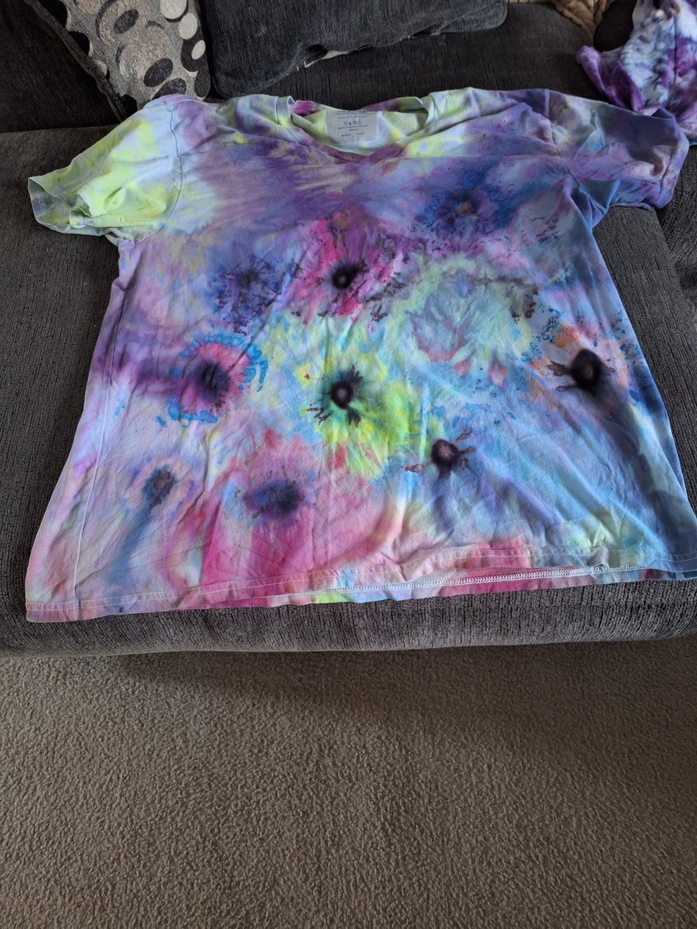 Image of Attempted flower tye dye tshirt