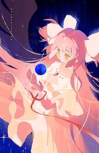 Image 1 of God Madoka | 4"X6", 11"X17" FOIL PRINT